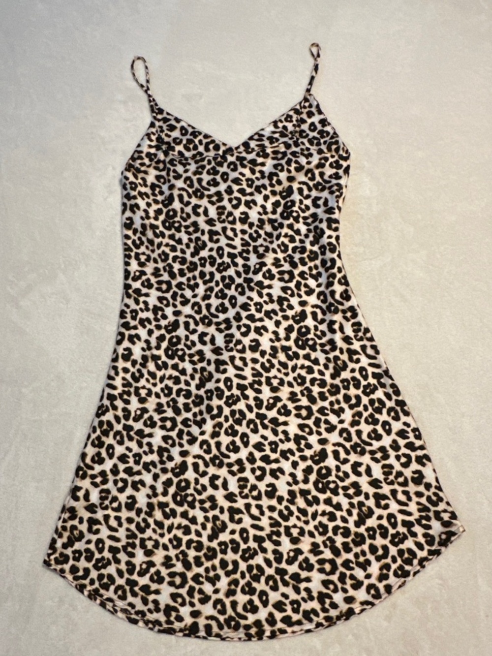 Leopard Print Slip Dress -Audrey 3+1 Large 90s Grunge Y2K Indie Sleaze Aesthetic